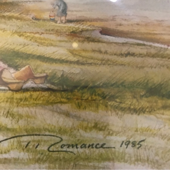 Vintage gold framed Trish Romance 1985 LITTLE WONDERS signed - Picture 8 of 14